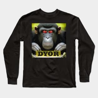 Funny Monkey Cute Apes Animal memes Long Sleeve T-Shirt